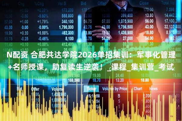 N配资 合肥共达学院2026单招集训：军事化管理+名师授课，助复读生逆袭！_课程_集训营_考试